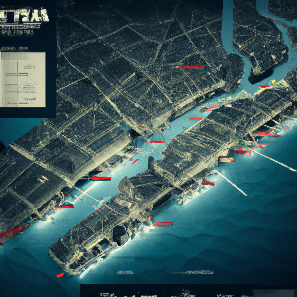 Mappa statica dell'area del porto di Genova con evidenza della sede